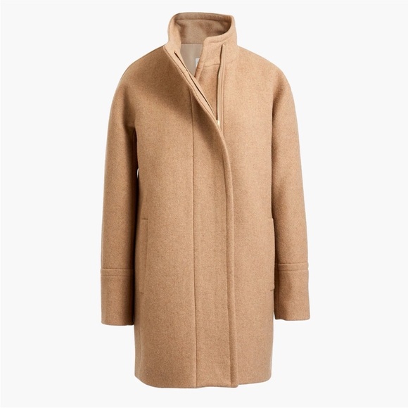 J.Crew Cocoon Wool Coat In Tan Size 4 - Picture 9 of 9